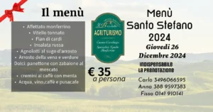 Scopri di più sull'articolo Pranzo Santo Stefano 2024