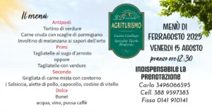 Scopri di più sull'articolo Menù di Ferragosto 2025